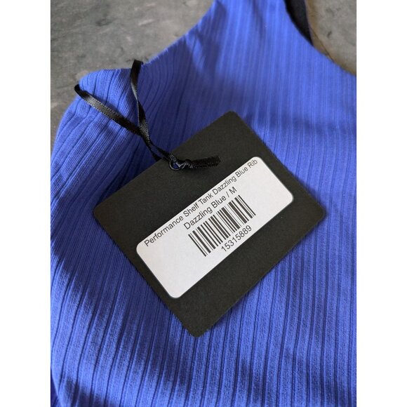 DYI Ribbed Performance Shelf Tank Blue Medium - Picture 4 of 5